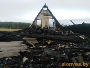 В Воробьевичах произошел пожар